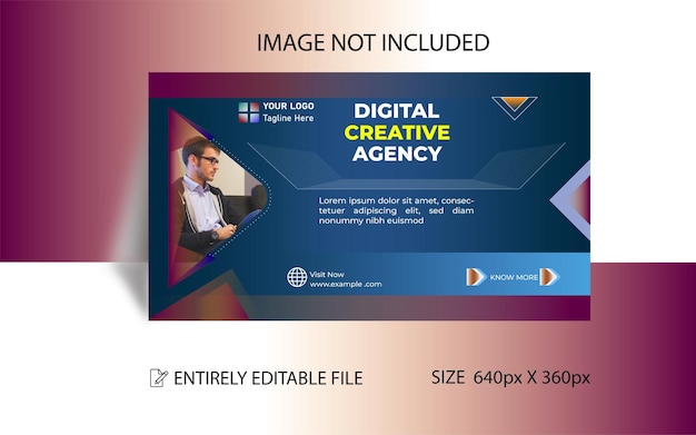 Digital marketing agency and corporate social media post template for business