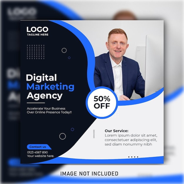 Digital marketing agency and corporate social media post template design