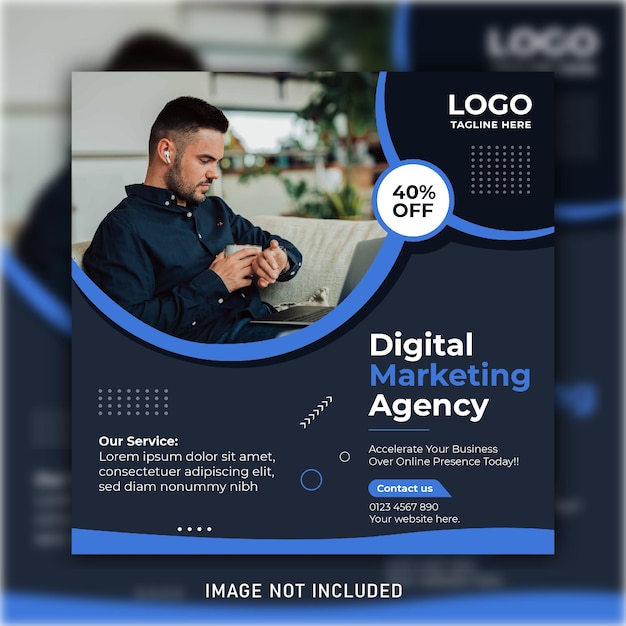 Digital marketing agency and corporate social media post template design