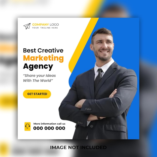 Digital marketing agency and corporate social media post template design