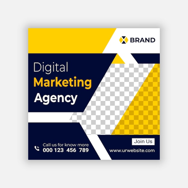 Vector digital marketing agency and corporate social media post template
digital marketing agency banner