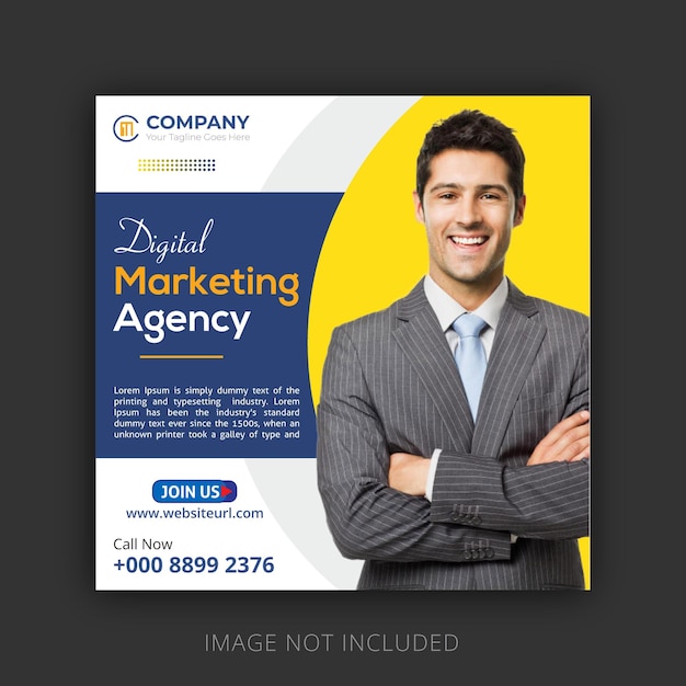 digital marketing agency and corporate social media post template