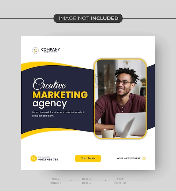 Digital marketing agency corporate social media post template