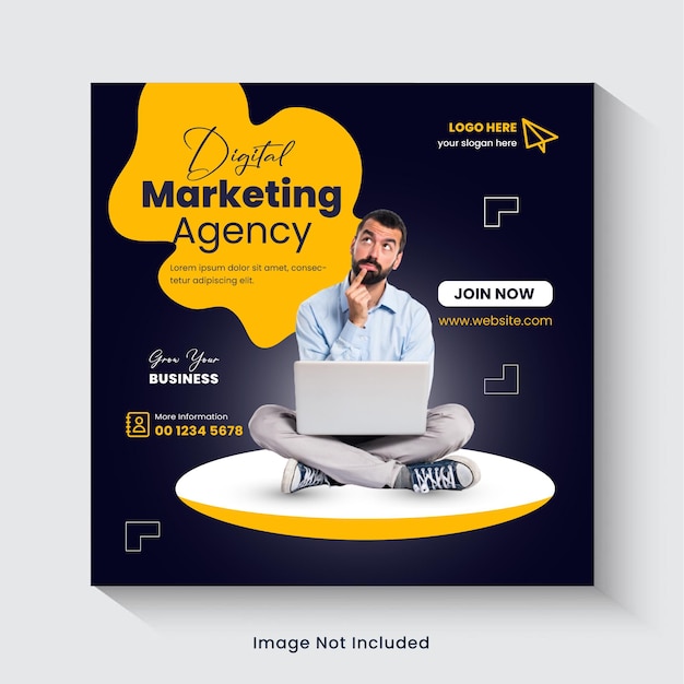 Digital marketing agency and corporate social media post template