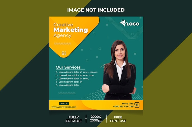 Digital marketing agency and corporate social media post template