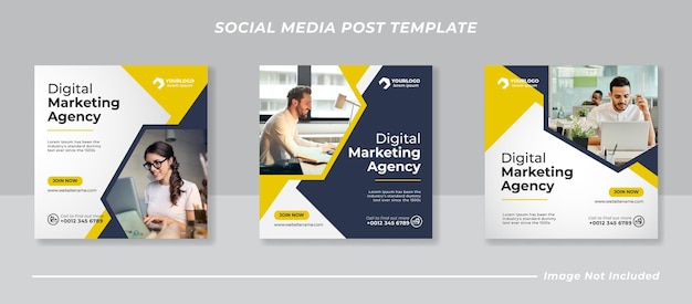 Digital marketing agency and corporate social media post template