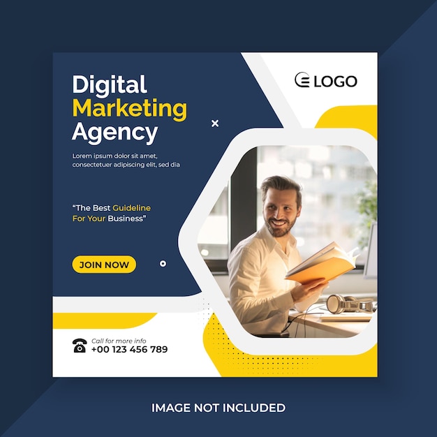 Digital marketing agency or corporate social media post template