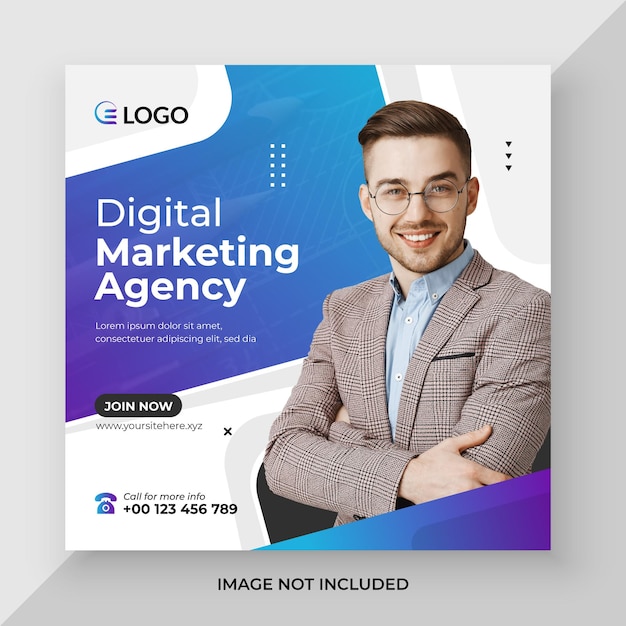 Digital marketing agency or corporate social media post template