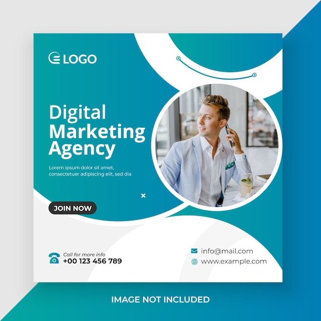 Digital marketing agency or corporate social media post template