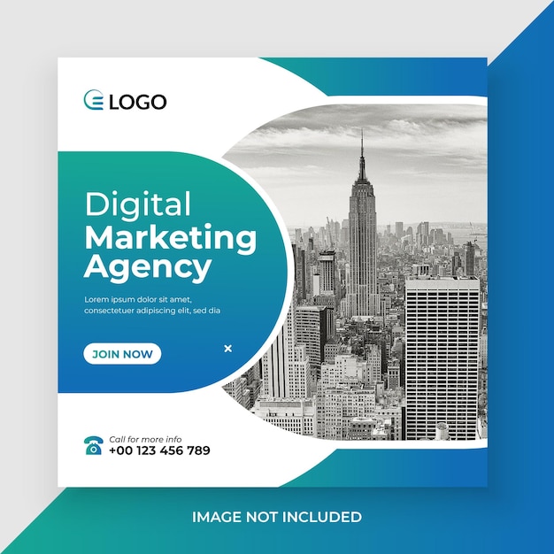 Digital marketing agency or corporate social media post template