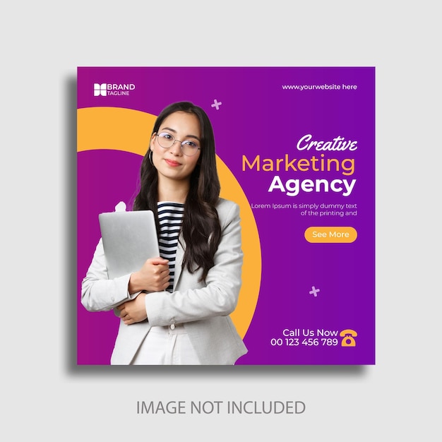 Digital marketing agency and corporate social media post template