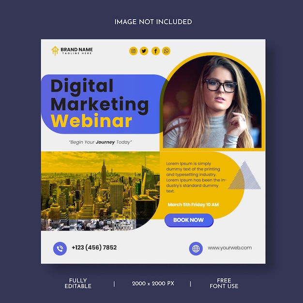 digital marketing agency and corporate social media post template