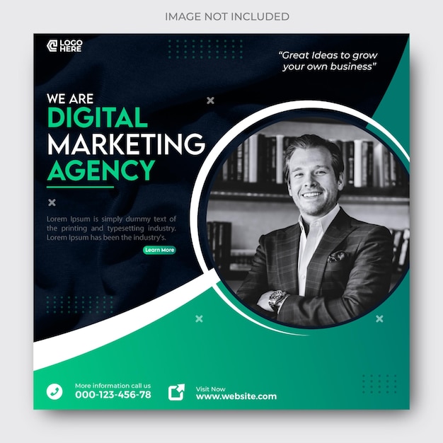 Digital marketing agency and corporate social media post template