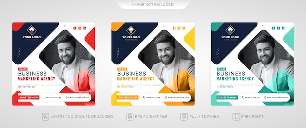 Digital Marketing Agency and Corporate Social Media Post Template