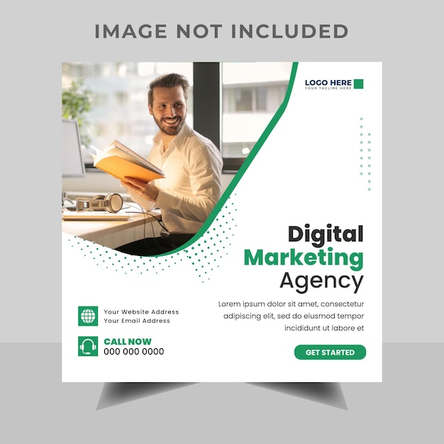 Digital marketing agency and corporate social media post template