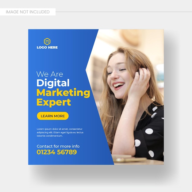 Digital marketing agency and corporate social media post template