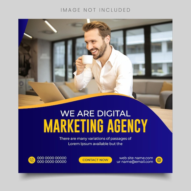 Digital marketing agency and corporate social media post template