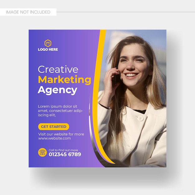 Digital marketing agency and corporate social media post template