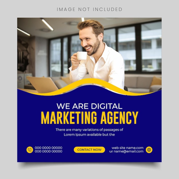 Digital marketing agency and corporate social media post template