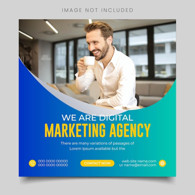 Digital marketing agency and corporate social media post template