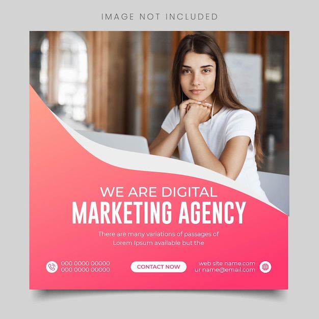 Digital marketing agency and corporate social media post template