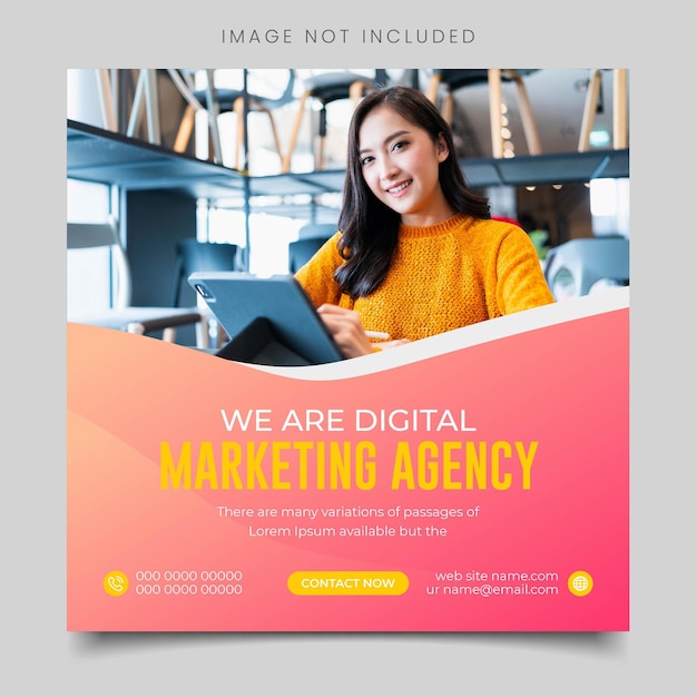 Digital marketing agency and corporate social media post template