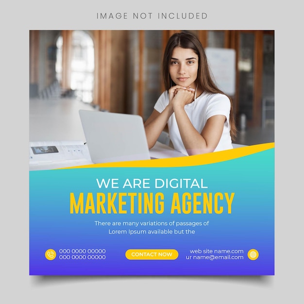 Digital marketing agency and corporate social media post template