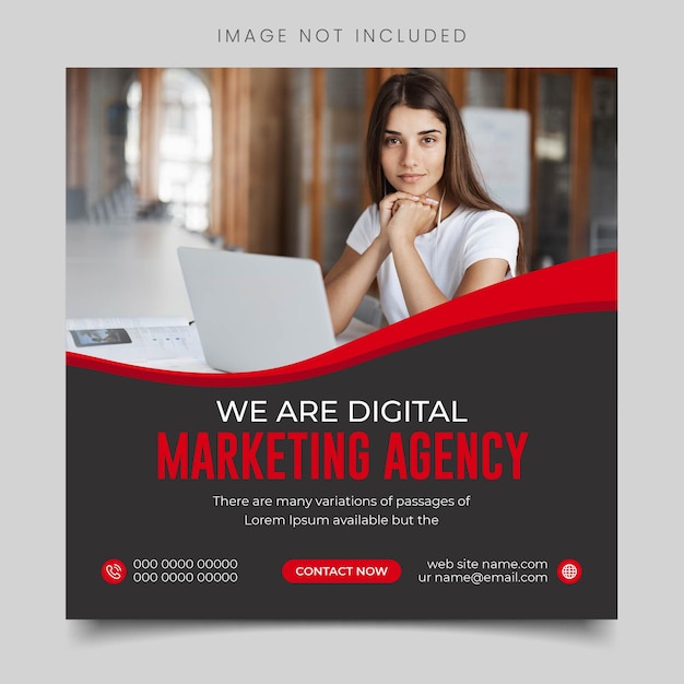 Digital marketing agency and corporate social media post template