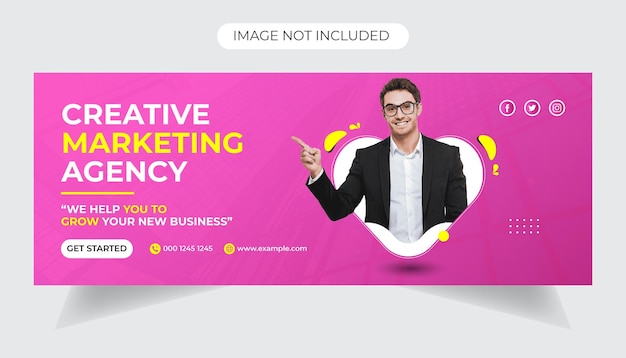 Digital marketing agency and corporate social media post template