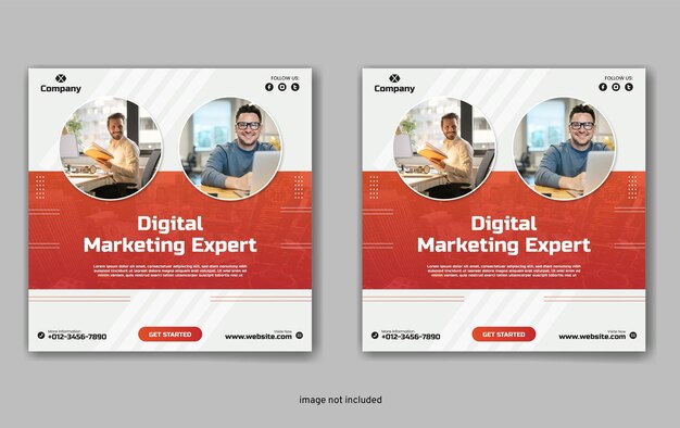 Digital marketing agency and corporate social media post template