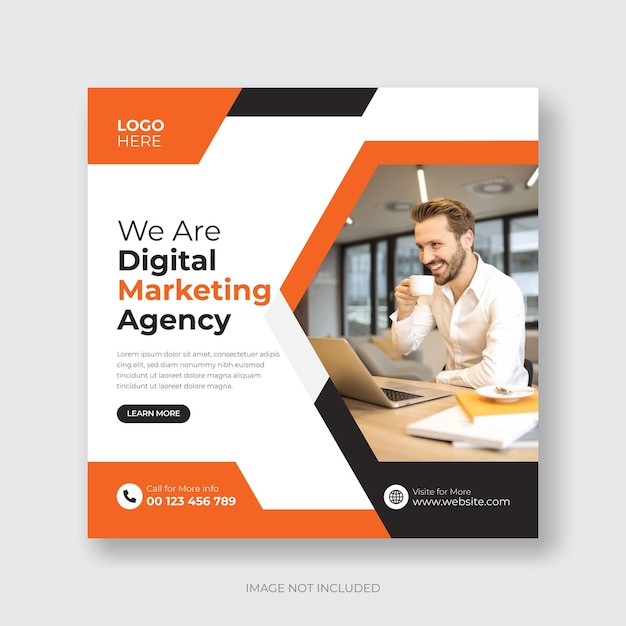 Digital marketing agency and corporate social media post template