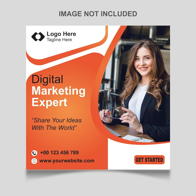 Digital marketing agency and corporate social media post template