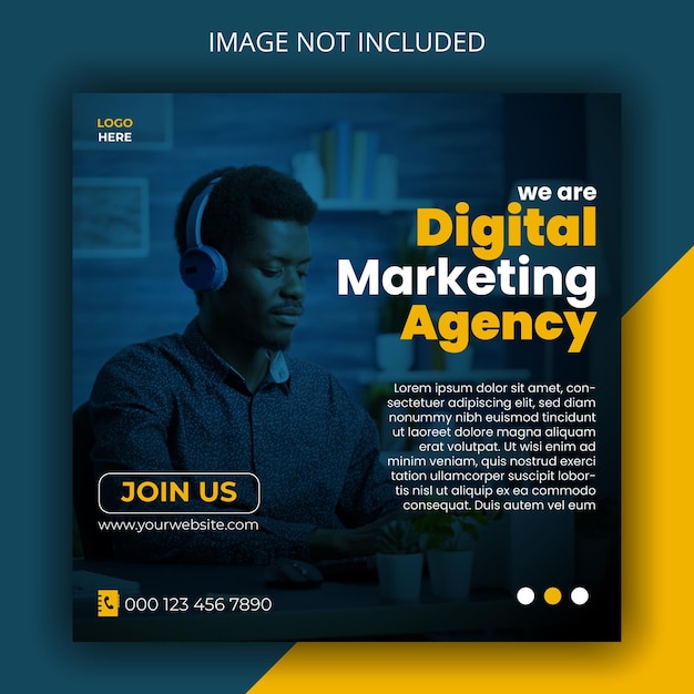 Digital marketing agency and corporate social media post template