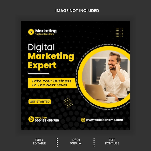 Digital marketing agency and corporate social media post template