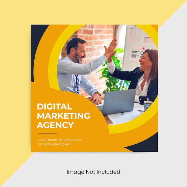 Digital marketing agency and corporate social media post template