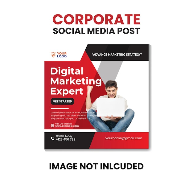 Digital marketing agency and corporate social media post template