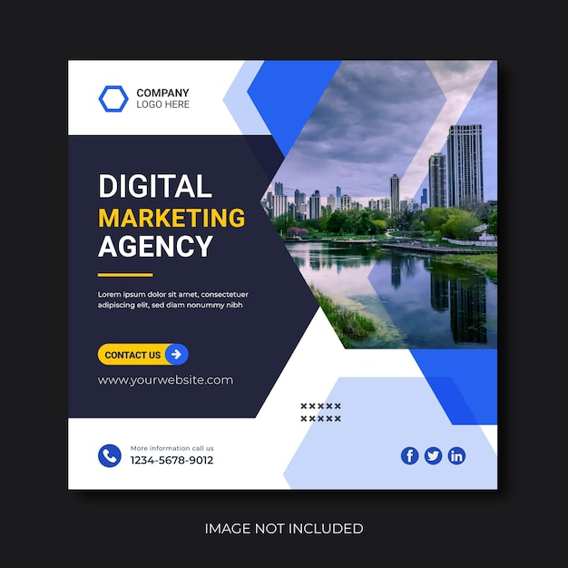 digital marketing agency and corporate social media post template