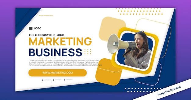 Vector digital marketing agency and corporate web banner template 2023