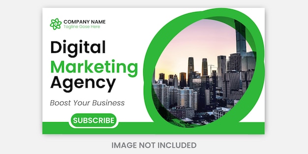 Vector digital marketing agency and corporate web banner template