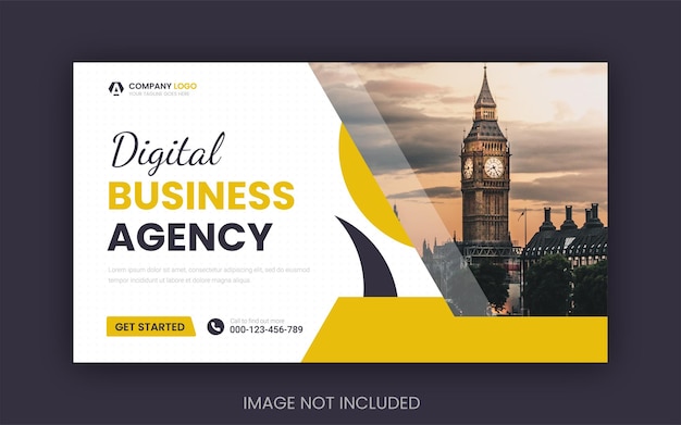 Digital marketing agency and corporate web banner template