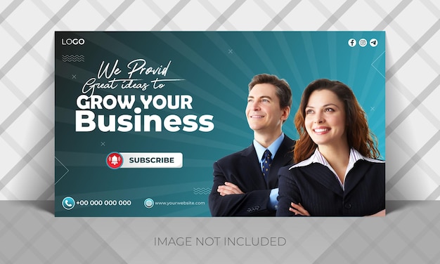 digital marketing agency and corporate youtube thumbnail ampweb banner design template