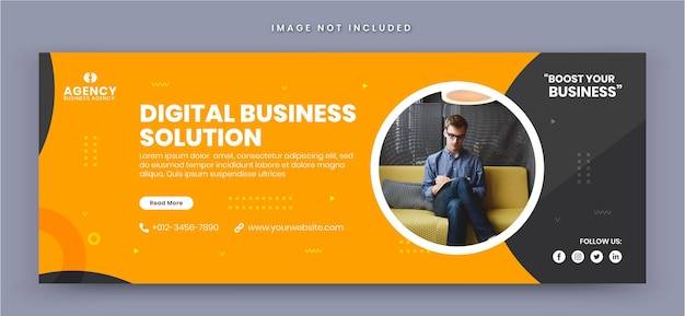 Digital Marketing Agency en Corporate Business Conference Facebook Cover Social Media post Banner