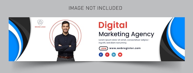 Digital marketing agency expert LinkedIn Cover profile banner Premium vector template