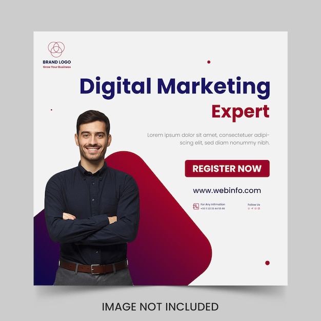 Digital Marketing Agency Experts Premium Instagram Post Banner Vector Template