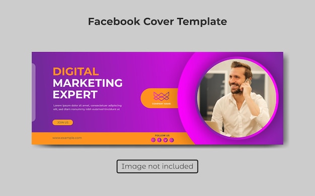 Бизнес-шаблон агентства цифрового маркетинга Facebook
