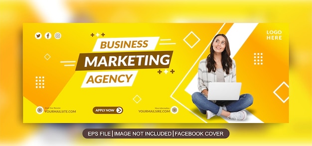 Digital marketing agency facebook cover banner template