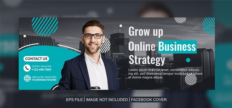 Vector digital marketing agency facebook cover banner template