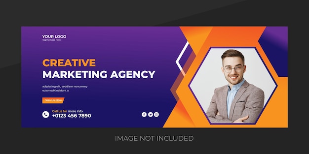 Vector digital marketing agency facebook cover  and corporate social media banner template