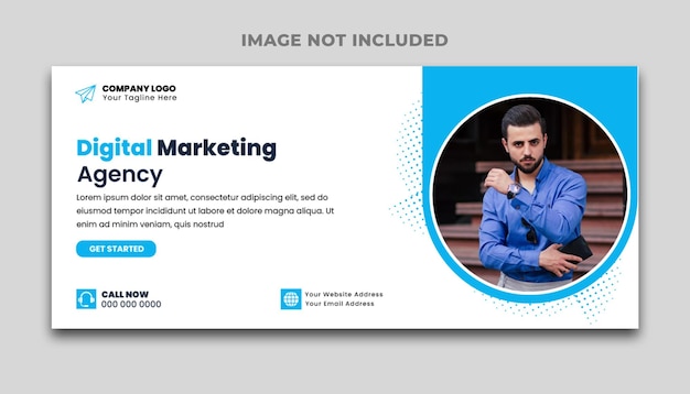 Digital marketing agency facebook cover design or web banner for digital marketing