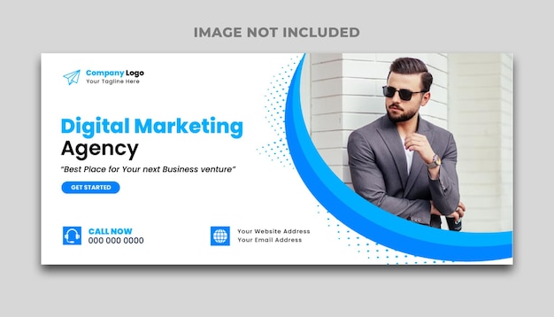 Digital marketing agency facebook cover design or web banner for digital marketing